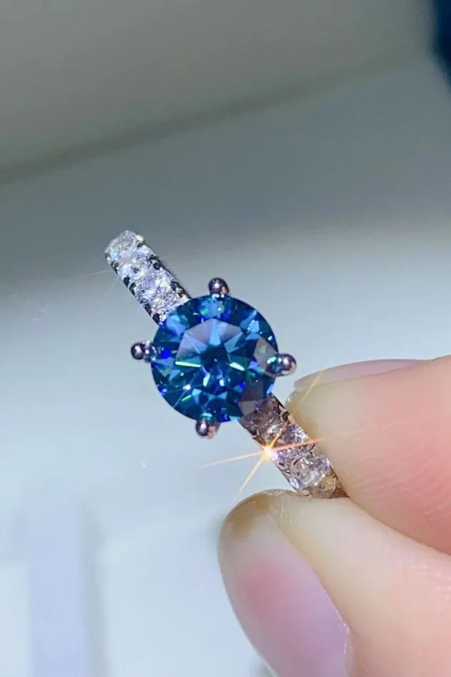 Rings Trendsi Future Style 1 Carat Moissanite Side Stone Ring