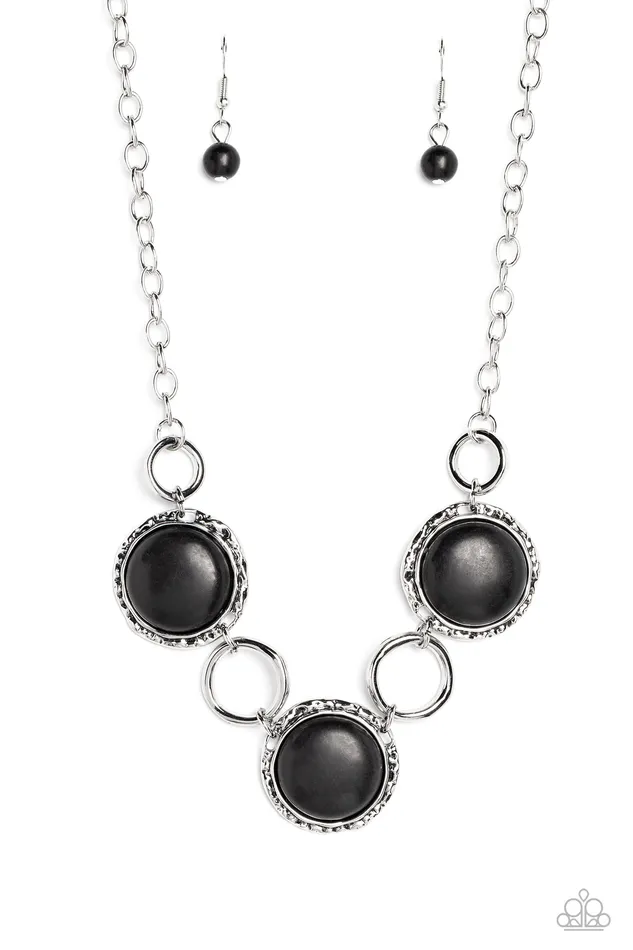 Saharan Scope Black Bead Silver Short Necklace Paparazzi Paparazzi Accessories Necklaces Saharan Scope Black Bead Silver Short Necklace Paparazzi Paparazzi Accessories Necklaces