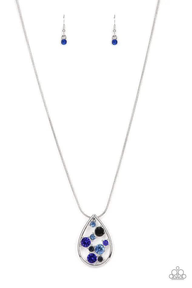 Seasonal Sophistication Blue Gem Silver Pendant Necklace Paparazzi Paparazzi Accessories Necklaces Seasonal Sophistication Blue Gem Silver Pendant Necklace Paparazzi Paparazzi Accessories Necklaces