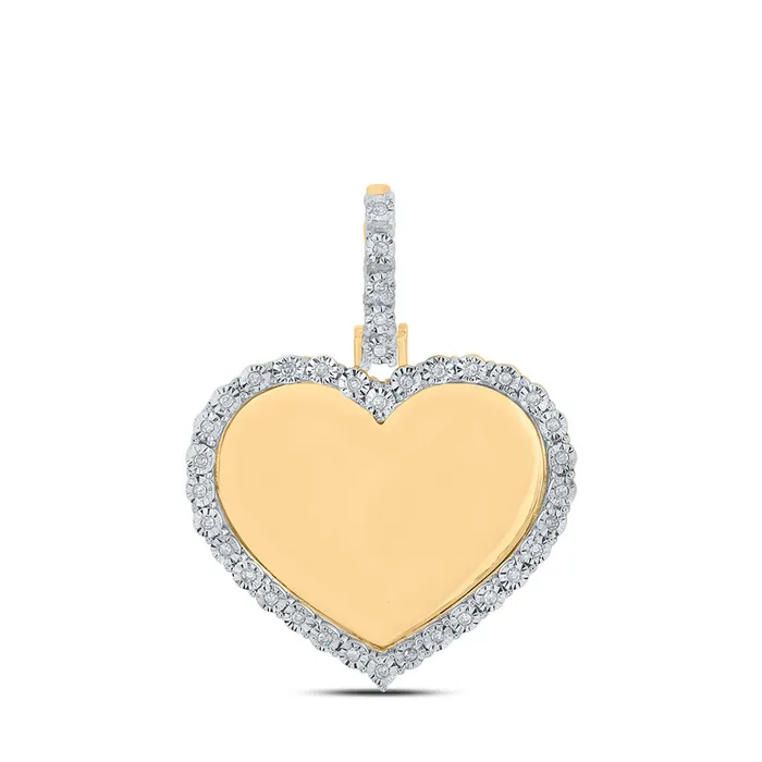 Stylish Gold Heart Pendant 110 Cttw Natural Diamond Memory Charm Necklace 476 grams GND Necklaces Stylish Gold Heart Pendant 110 Cttw Natural Diamond Memory Charm Necklace 476 grams GND Necklaces