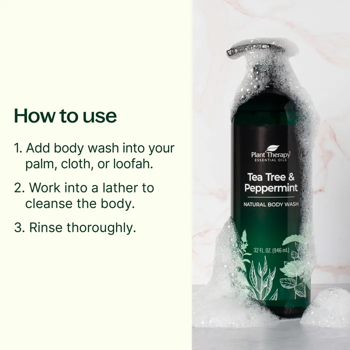 Tea Tree Peppermint Body Wash Plant Therapy Necklaces