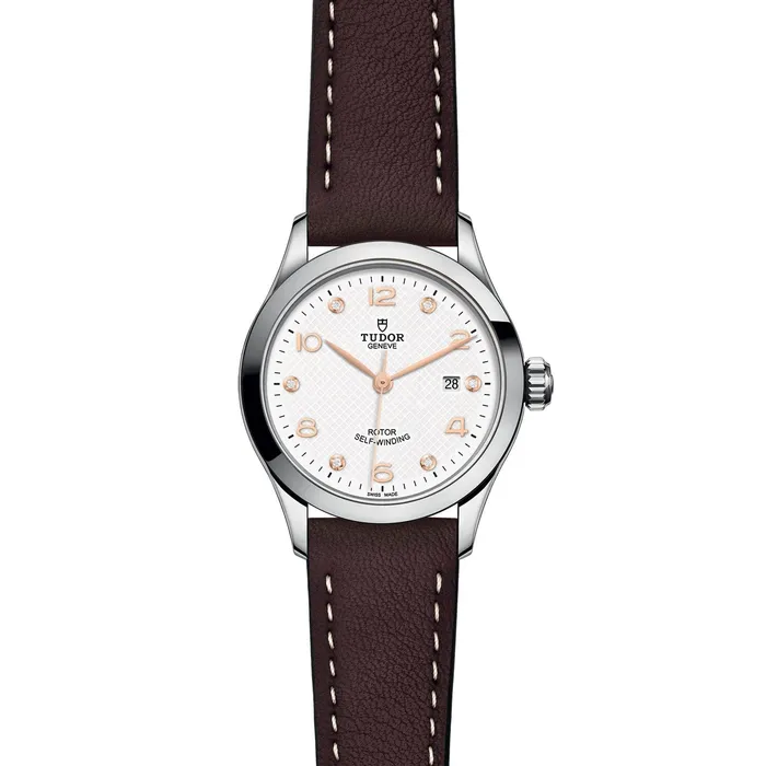 TUDOR 1926 28mm Steel Diamond Dial Leather Watch M913500014 Tudor Watches TUDOR 1926 28mm Steel Diamond Dial Leather Watch M913500014 Tudor Watches