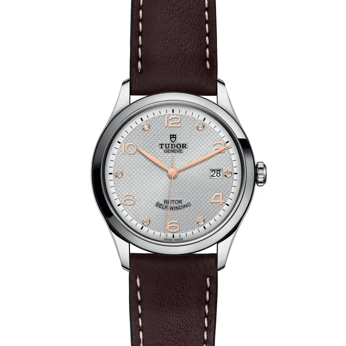 TUDOR 1926 39mm Steel Gray Diamond Dial Leather Watch M915500007 Tudor Watches TUDOR 1926 39mm Steel Gray Diamond Dial Leather Watch M915500007 Tudor Watches