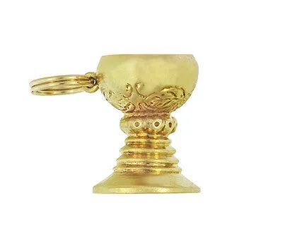 Vintage Goblet Charm in 14 Karat Yellow Gold Antique Jewelry Mall Charm Necklaces Vintage Goblet Charm in 14 Karat Yellow Gold Antique Jewelry Mall Charm Necklaces
