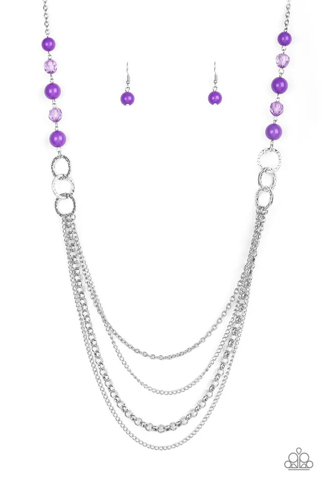 Vividly Vivid Purple Bead Silver Layered Necklace Paparazzi Paparazzi Accessories Necklaces Vividly Vivid Purple Bead Silver Layered Necklace Paparazzi Paparazzi Accessories Necklaces