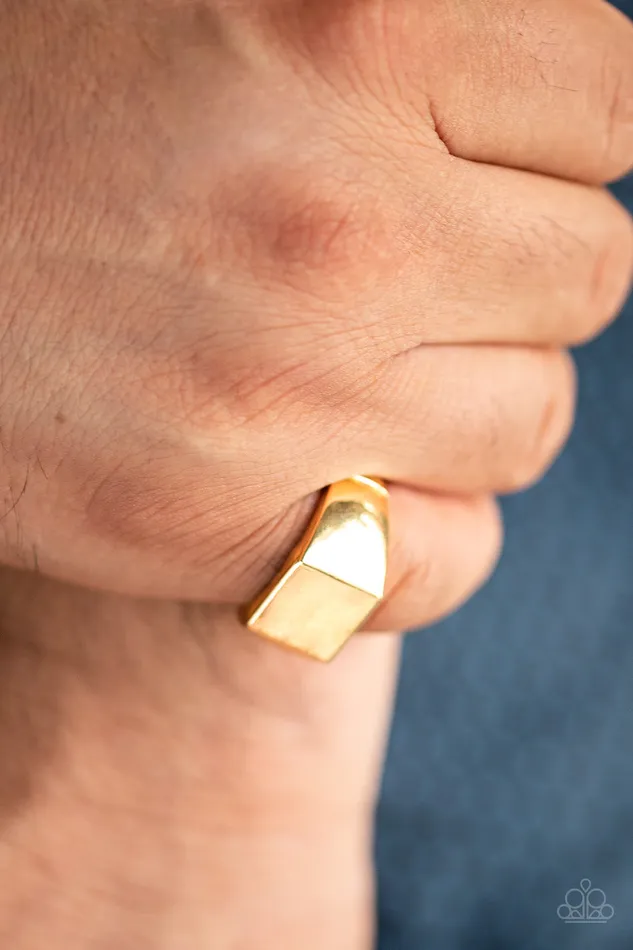 Void Gold Square Urban Ring Paparazzi Paparazzi Accessories Rings
