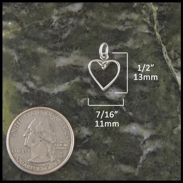 Walker Metalsmiths Colleens Heart Pendant in Silver Necklaces
