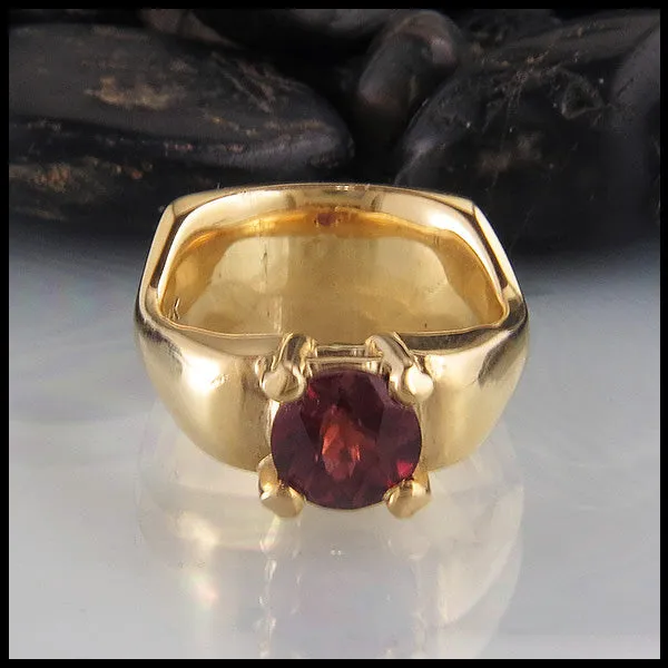 Walker Metalsmiths Rings Rhodolite Garnet Ring in Yellow Gold