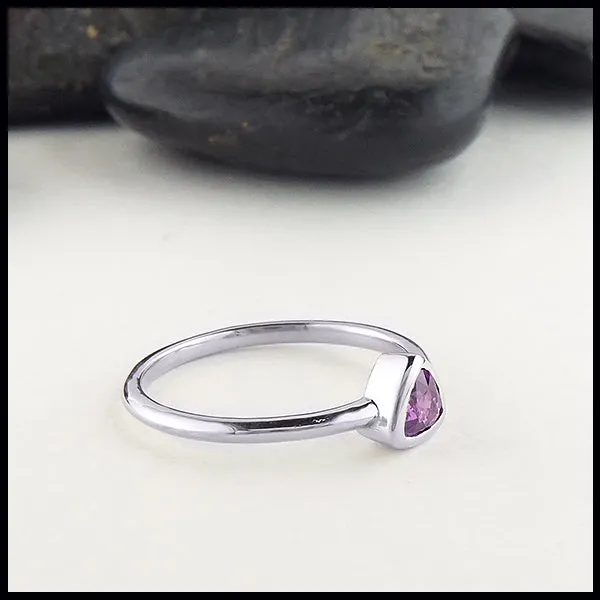Walker Metalsmiths Rings Trillion Purple Sapphire Ring