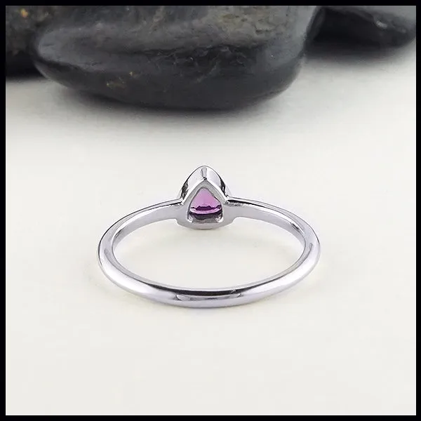 Walker Metalsmiths Rings Trillion Purple Sapphire Ring
