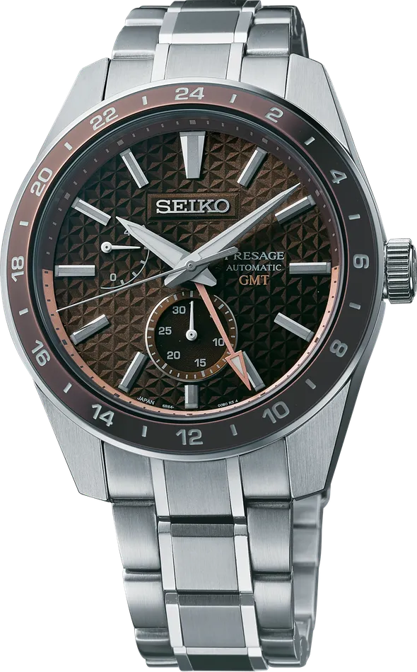 Watches Seiko Seiko Presage SPB225 GMT 422mm Brown Dial Automatic Watch