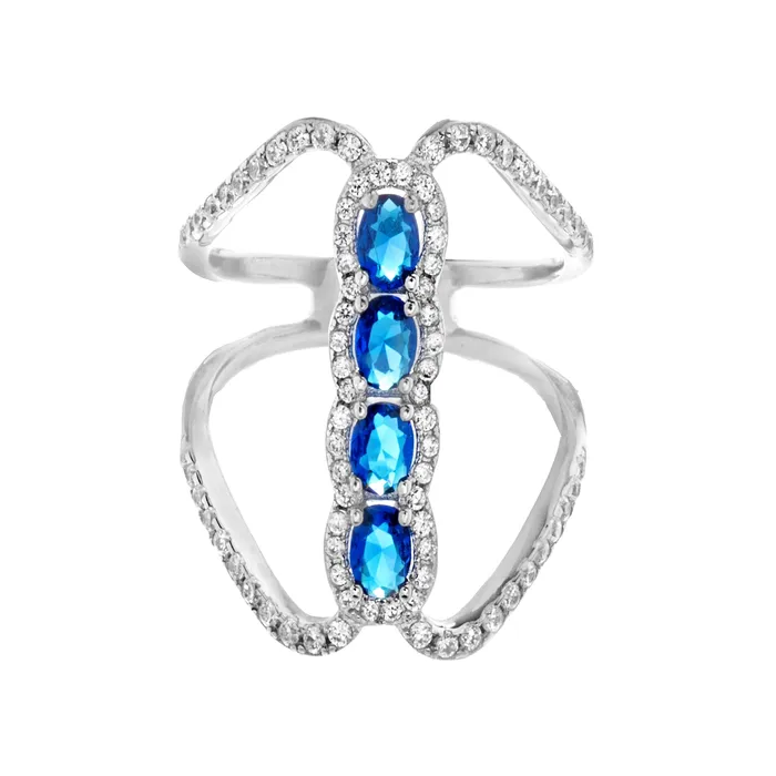 Xsilver CZ Open Work Ring Noblepack CA Rings