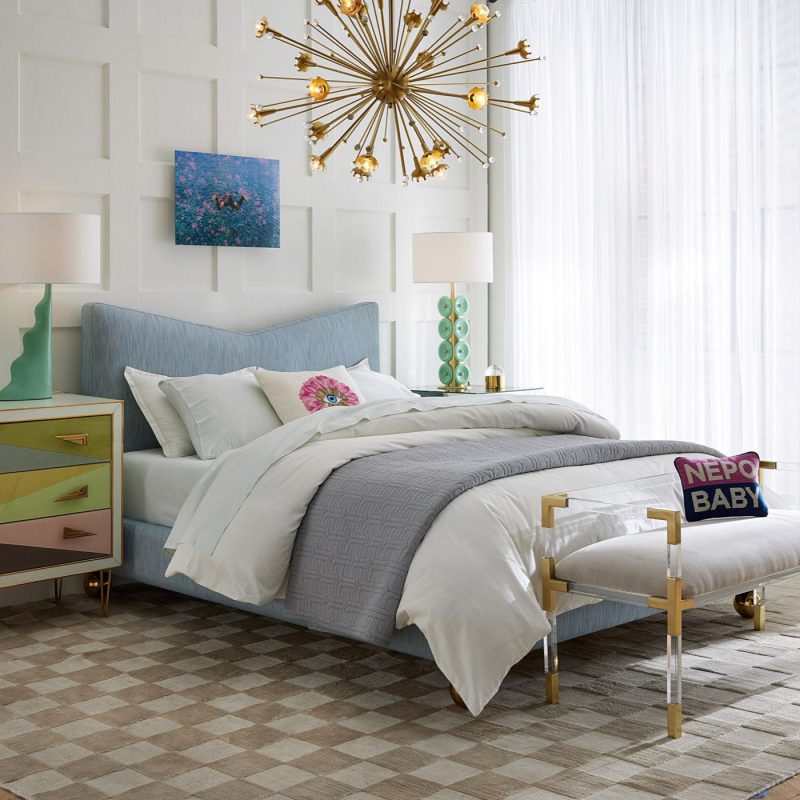 Beds & Headboards |   Chevron King Bed Beds & Headboards 33581 InStock Biarritz Ocean