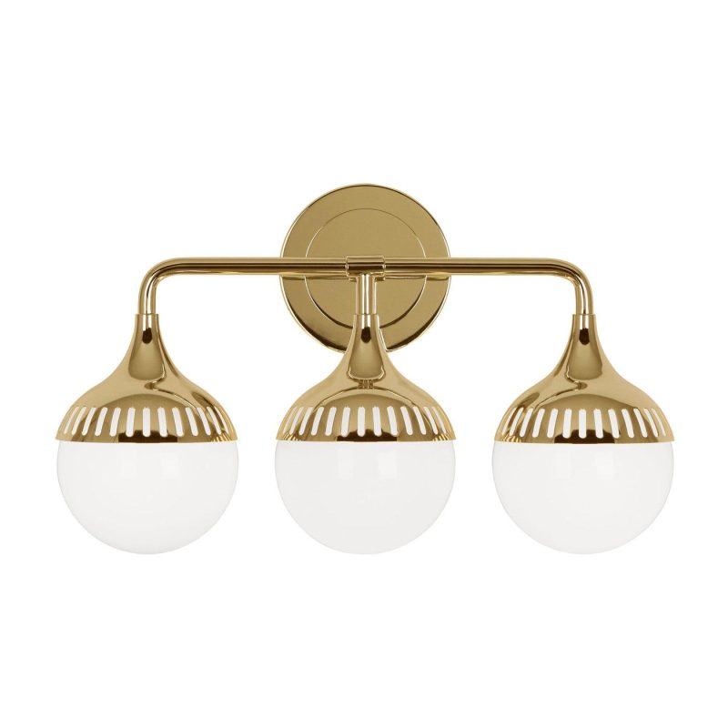 Wall Lamps & Sconces |   Rio Three-Light Sconce Lighting Brass