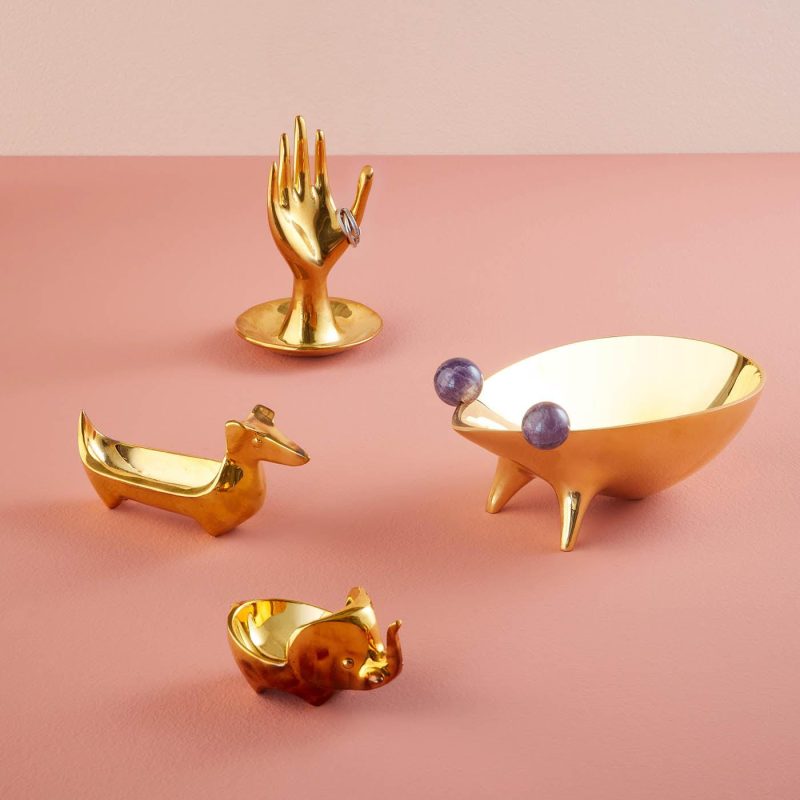 Bowls |   Brass Dachshund Ring Bowl Bowls Bowls